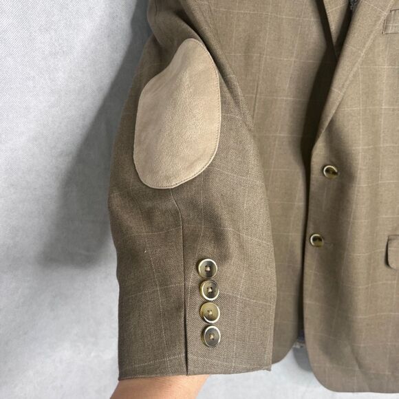 Van Heusen Studio Elbow Patch 2 Button Single Breasted Blazer Sport Coat Sz 44R - Picture 5 of 9
